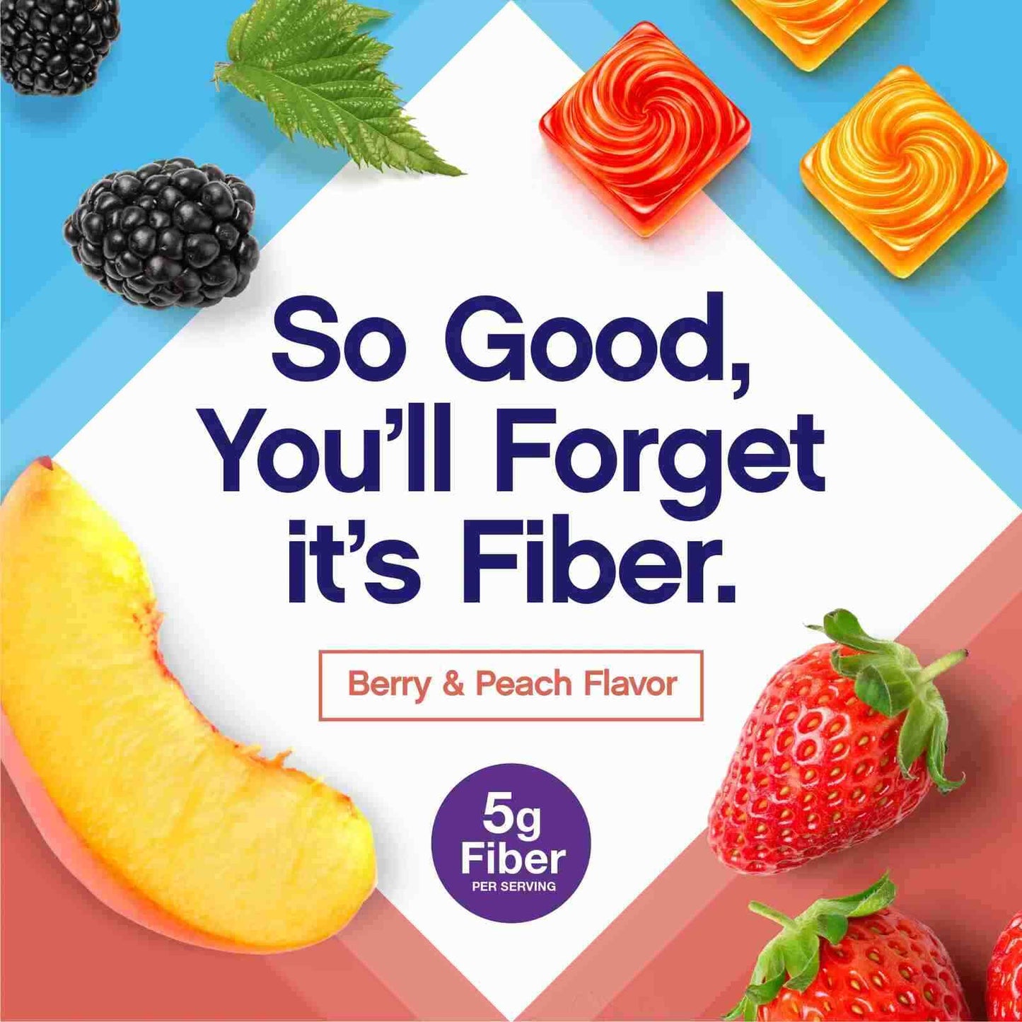 Tasty Daily Fiber Gummies for Natural Digestive Health & Regularity