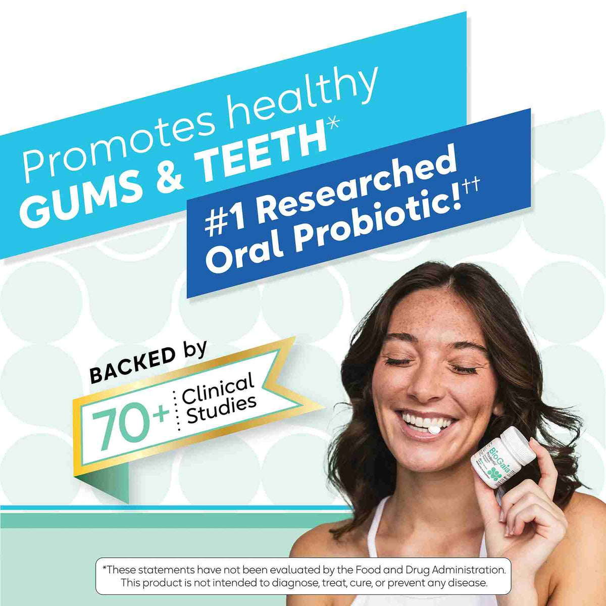 Clinically Proven Oral Probiotic Lozenges for Fresh Breath & Healthy Teeth & Gums