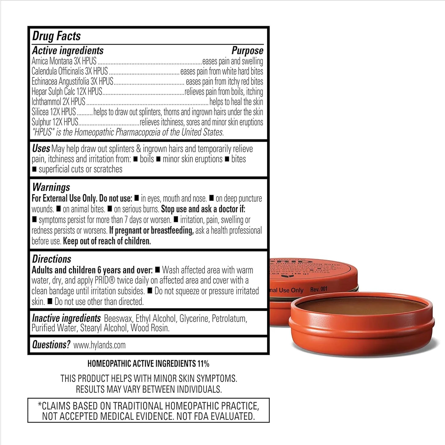 Natural Drawing Salve for Fast Relief from Splinters, Stings & Irritations