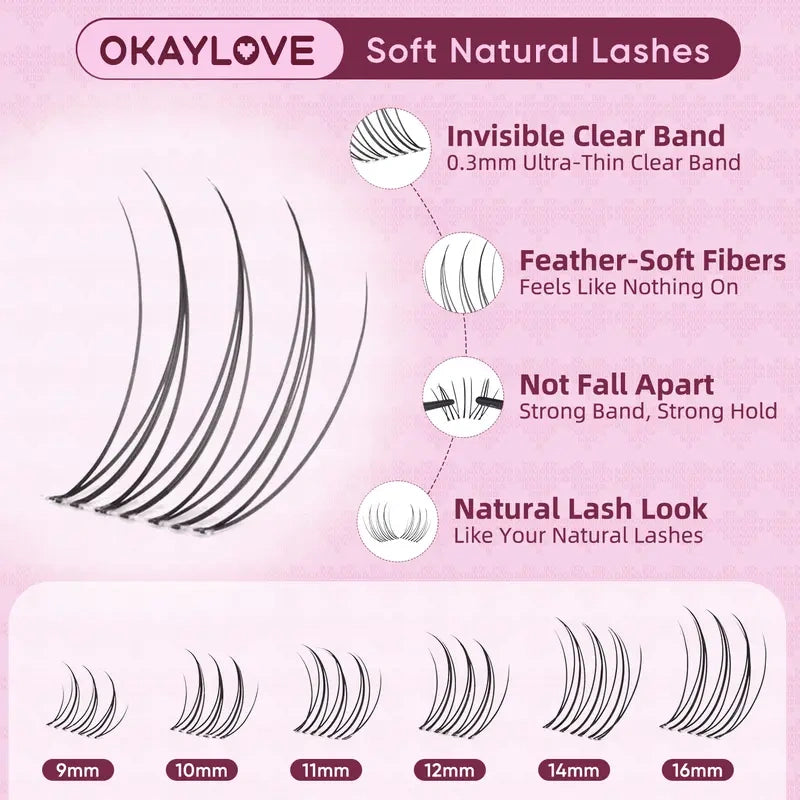 Idol Black| Brown Idol Lash Clusters Kit | D Curl Lash Extension Kit