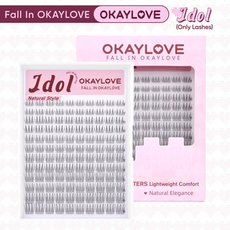 Idol Black| Brown Idol Lash Clusters Kit | D Curl Lash Extension Kit