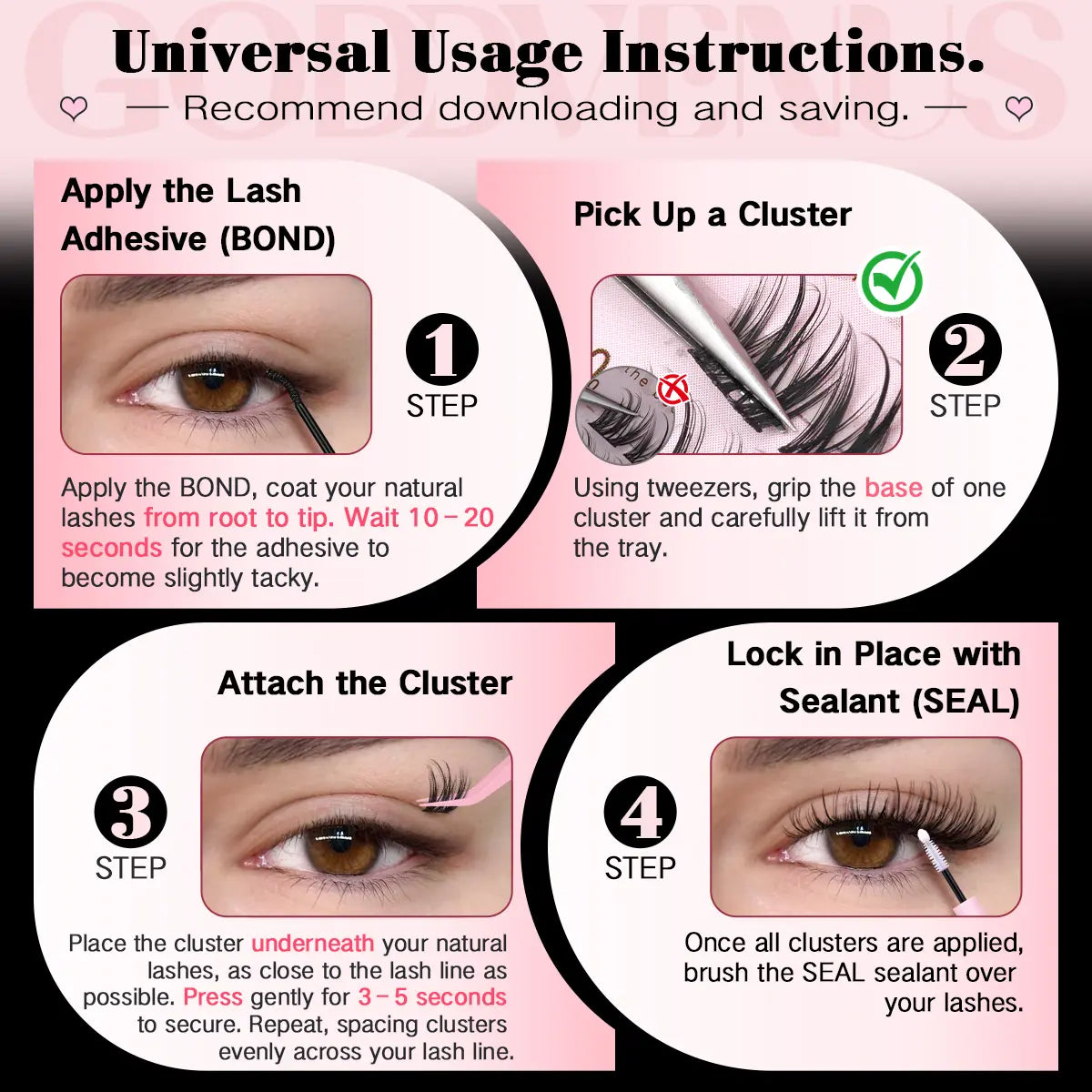 Plush D Curl Spider Lash Clusters