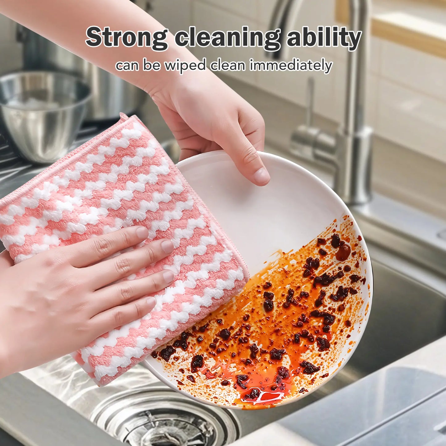 Ultra-Absorbent Microfiber Dish Rags | Streak-Free Cleaning Cloths