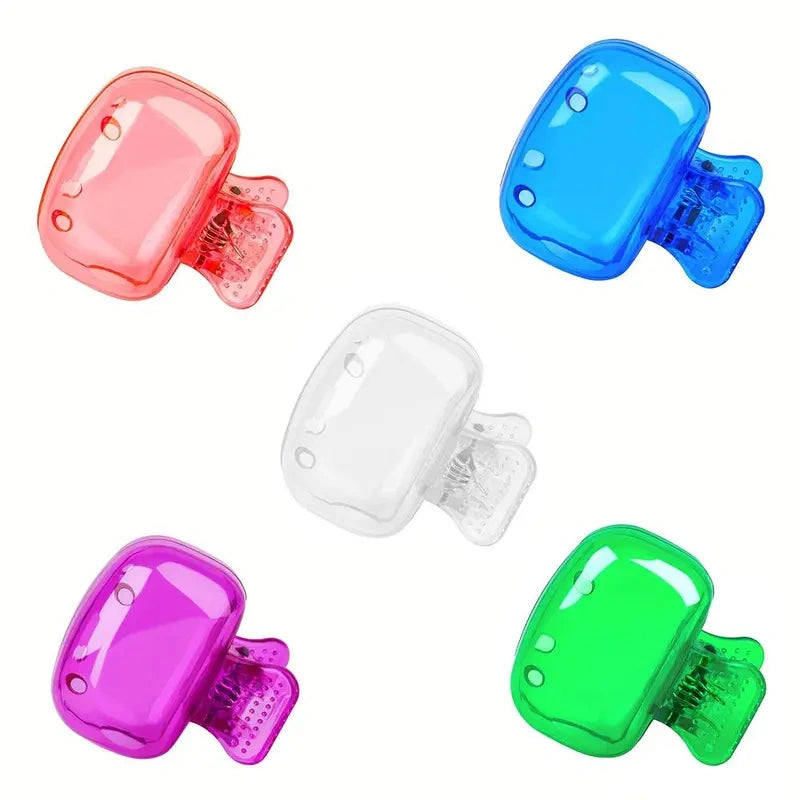 Travel Toothbrush Head Covers, 5-Piece Multicolor Set