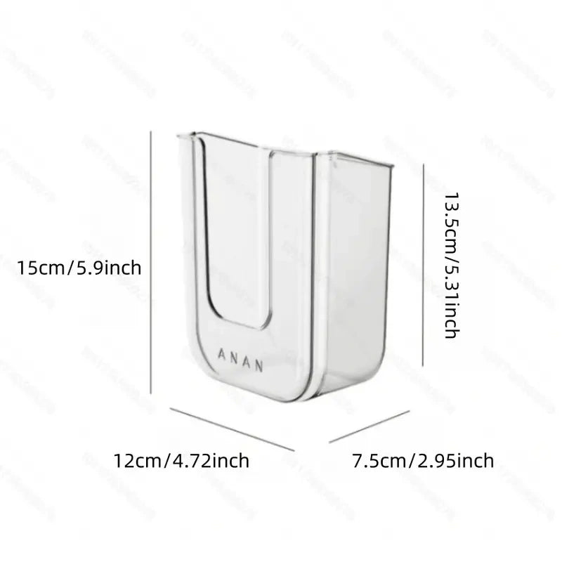 Clear Wall-Mounted Tissue and Wet Wipe Holders, Two-Piece Set