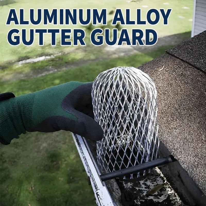 Aluminum Alloy Gutter Downspout Filters, Two-Piece Set