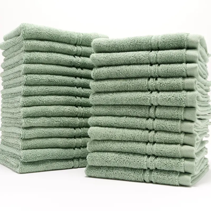 Home Reflections Cotton Washcloths, Oatmeal 24-Piece Set