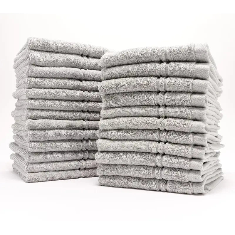 Home Reflections Cotton Washcloths, Oatmeal 24-Piece Set