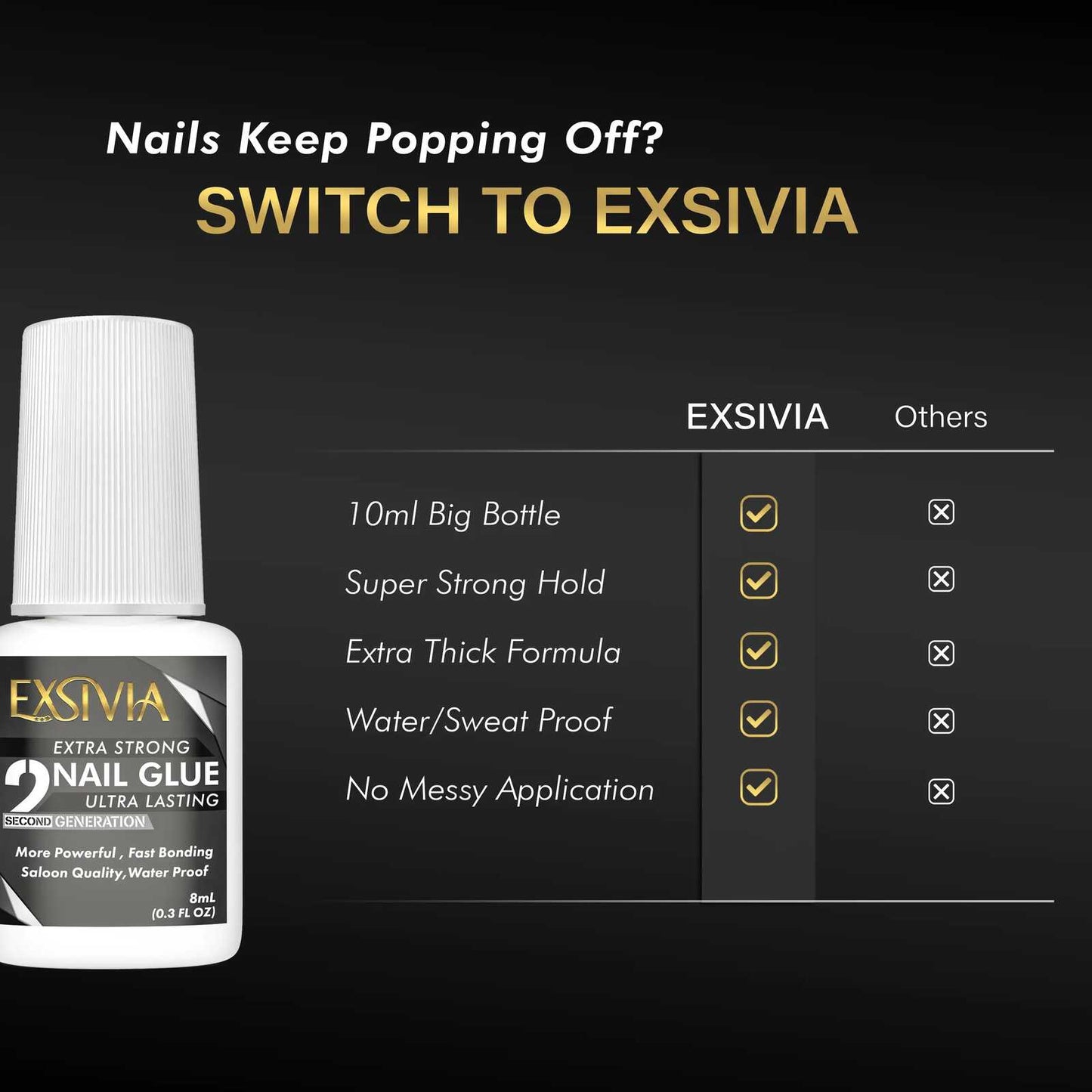 2nd Gen Extra Strength Salon-Quality Nail Glue