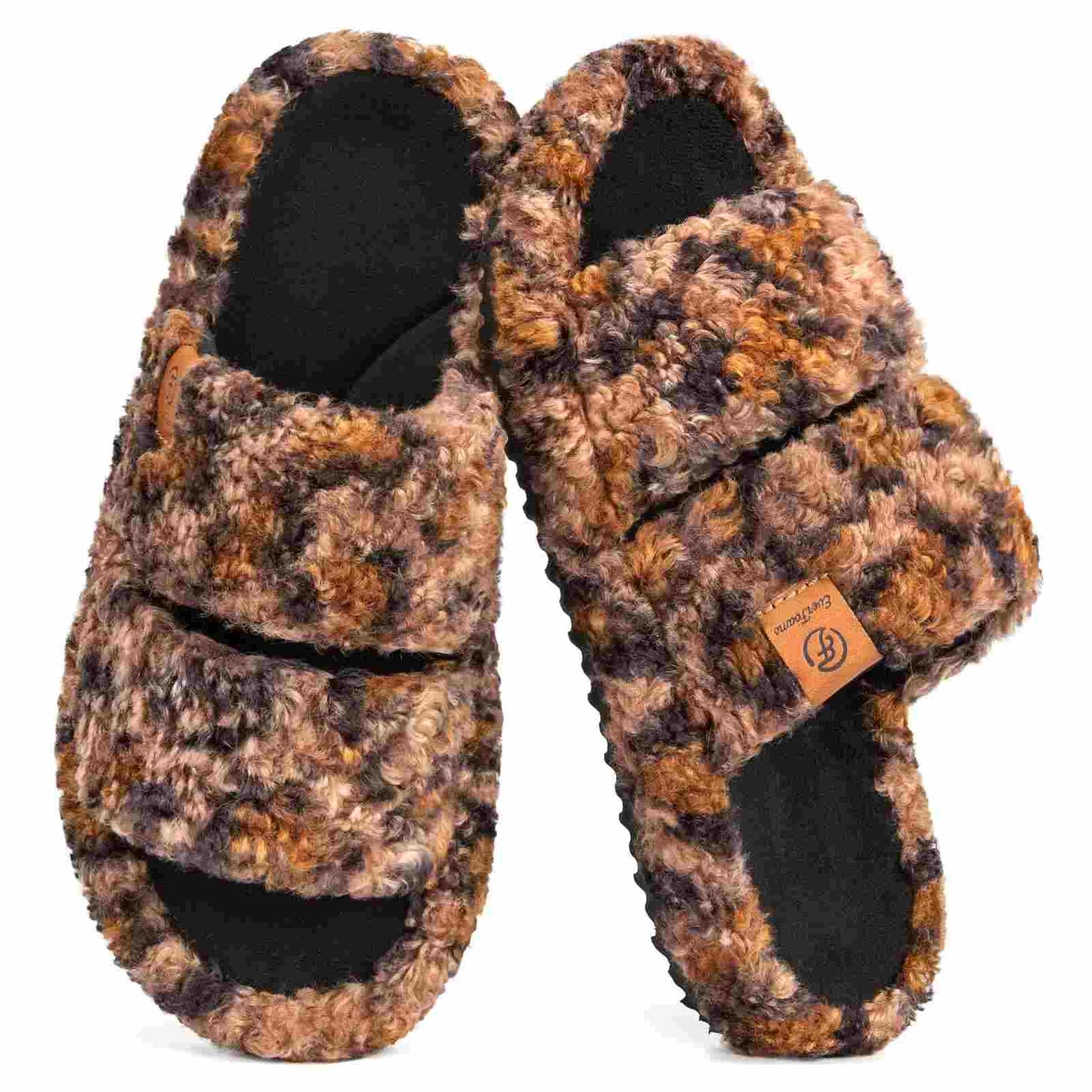 Ultimate Open-Toe Memory Foam Fuzzy Slide Slippers