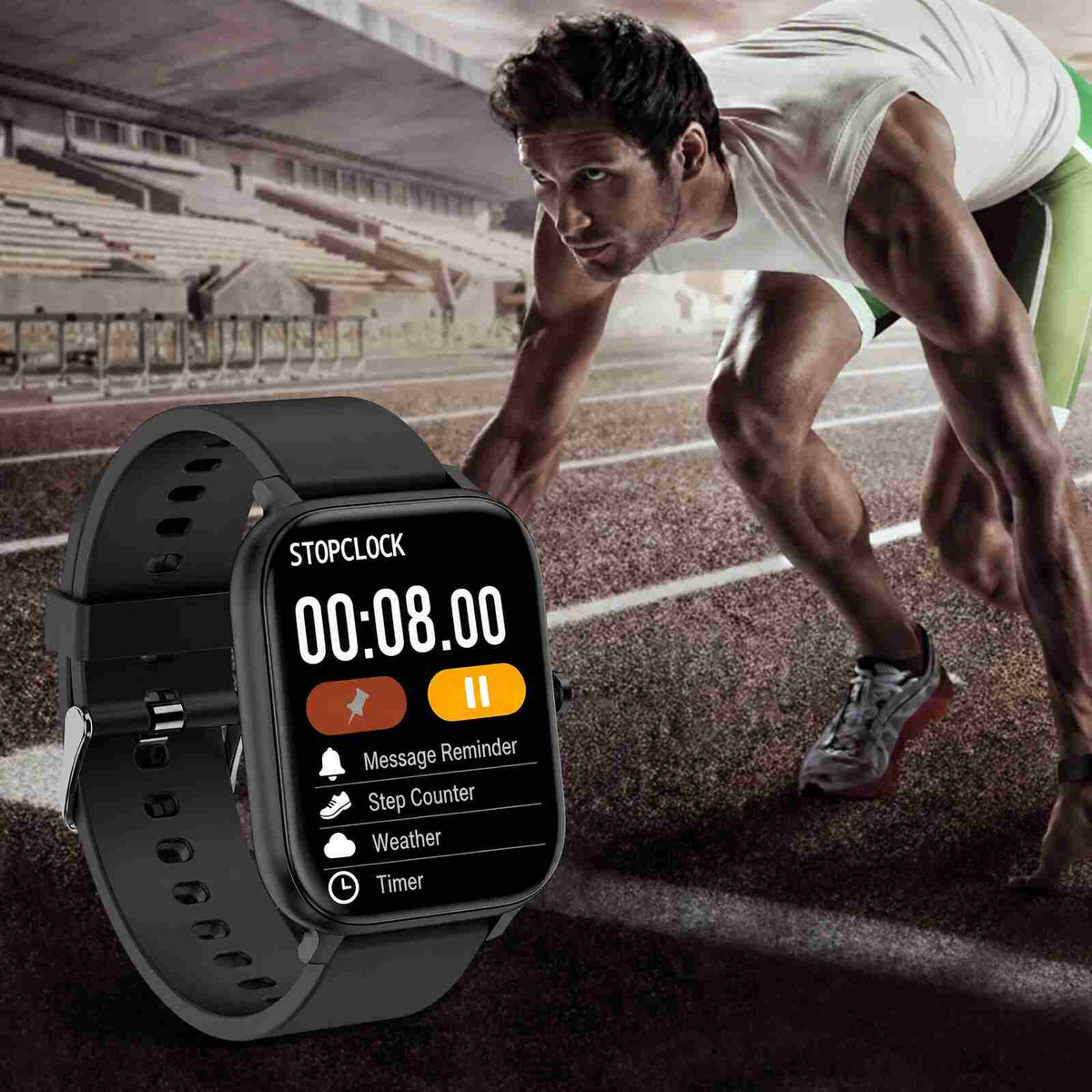 2.01" Touch Screen Lifestyle Smartwatch for Men and Women