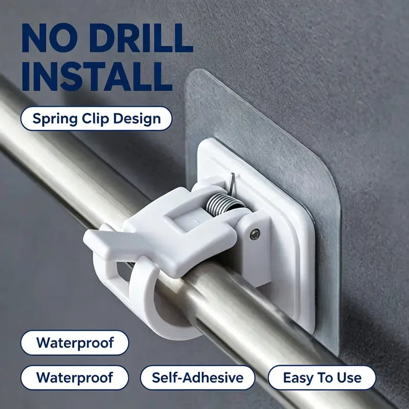 Drill-Free Self-Adhesive Rod Holder
