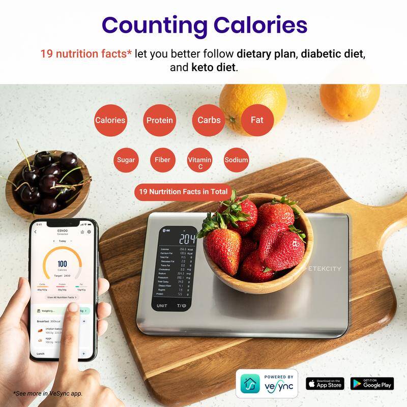 AI Smart Food Scale & Digital Calorie Counter