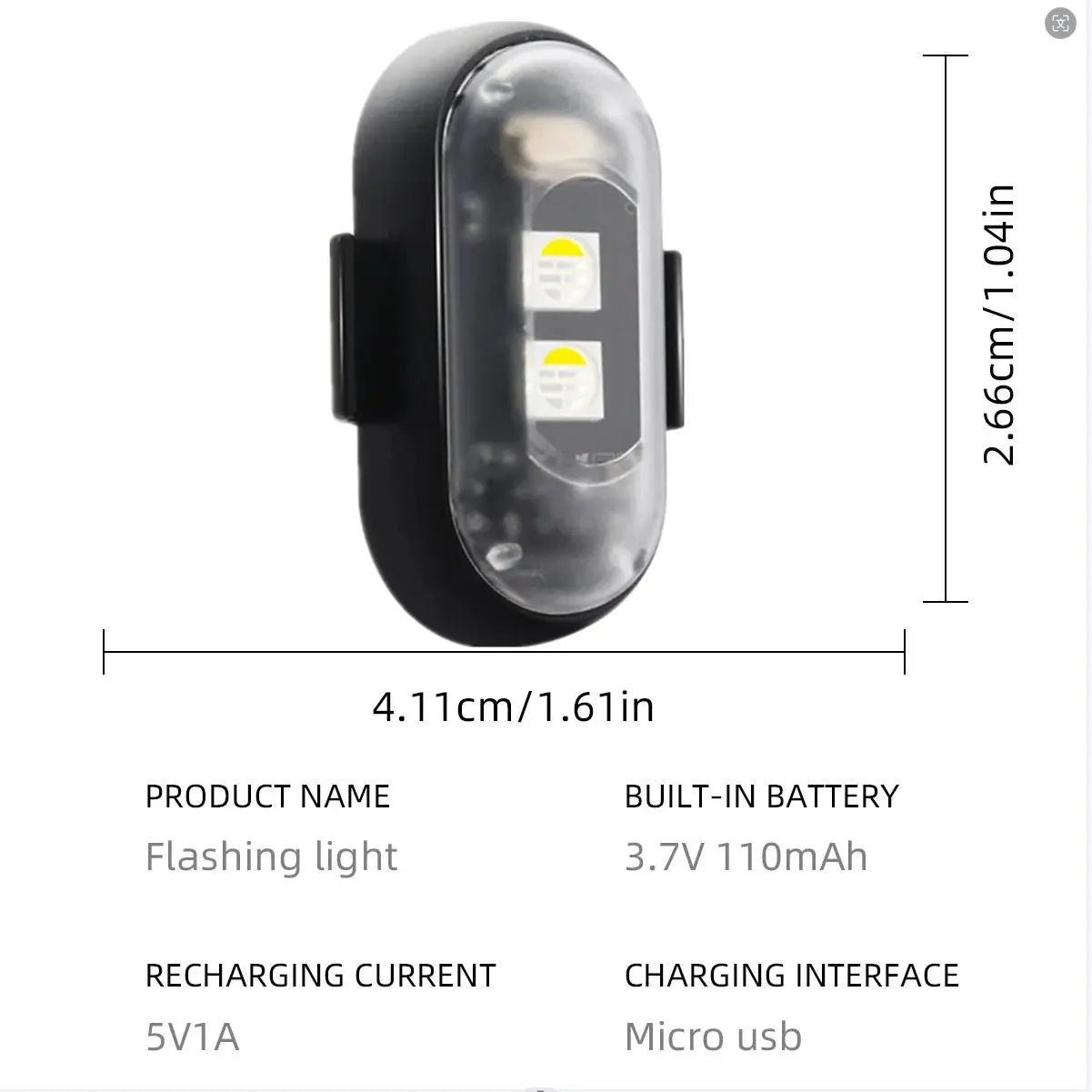 (8 Pcs) RGB Led Aircraft Strobe Light Remote Wireless Motorcycle Flash Light Warning Lights for Bike Car Multifunctional