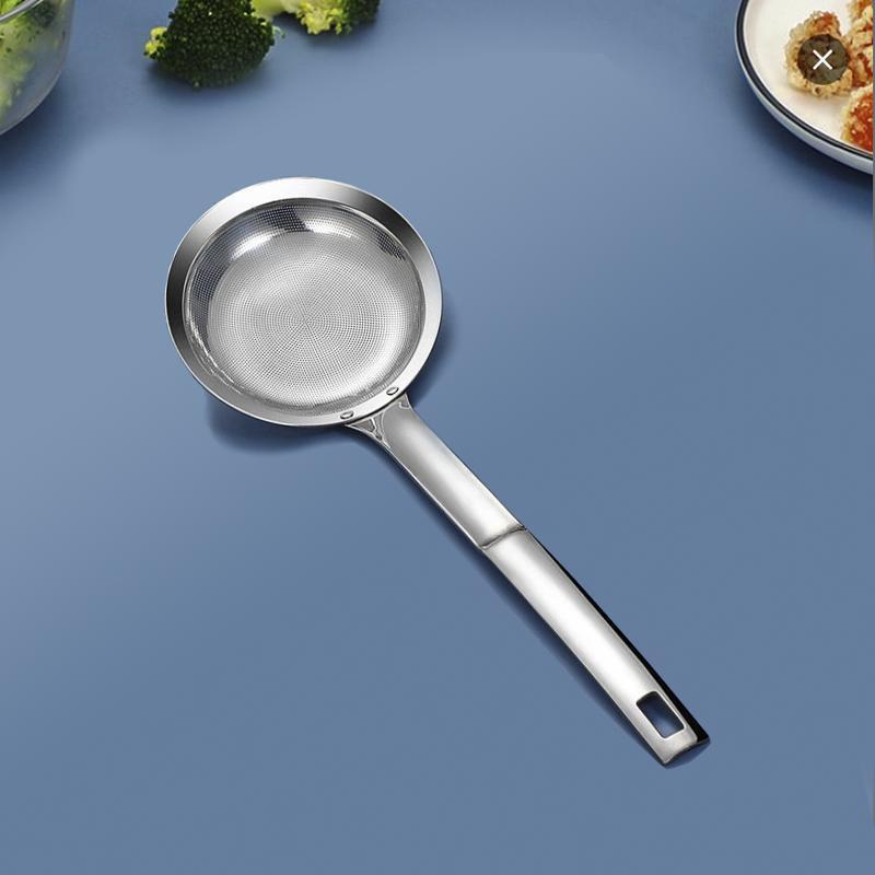 SkimPro SUS304 Fine Mesh Skimmer – Stainless Steel Oil & Fat Strainer Spoon
