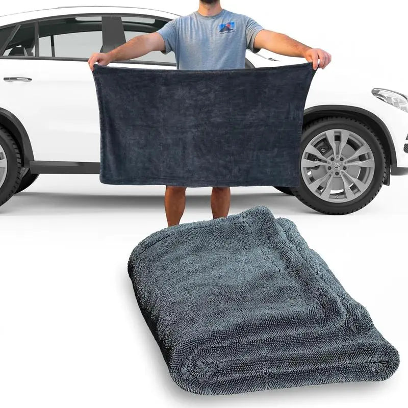 DryMax 1300GSM Microfiber Car Drying Towel – 24×36" Twisted-Loop Detailing Towel