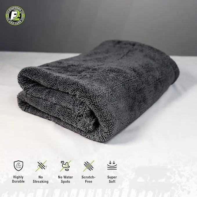 DryMax 1300GSM Microfiber Car Drying Towel – 24×36" Twisted-Loop Detailing Towel