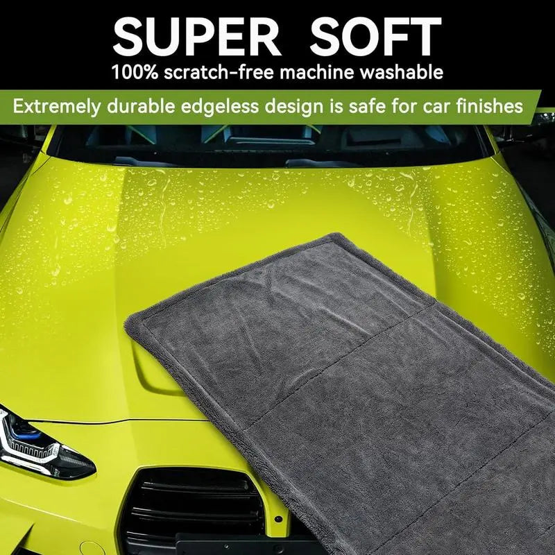 DryMax 1300GSM Microfiber Car Drying Towel – 24×36" Twisted-Loop Detailing Towel