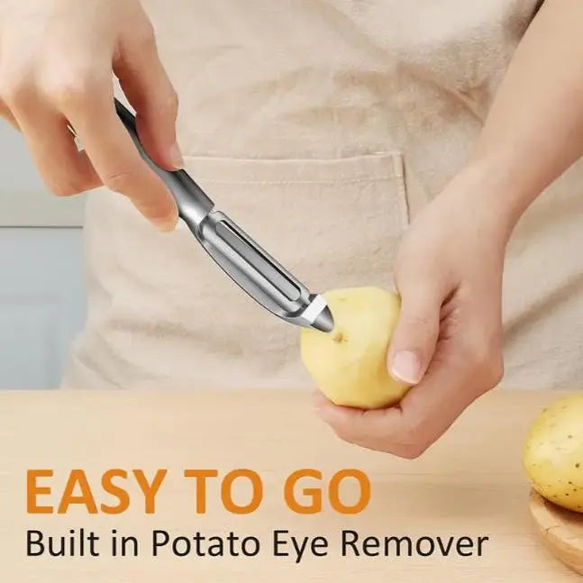 PeelMate 2-Piece Stainless Steel Peeler Set – Non-Slip Kitchen Prep Tools