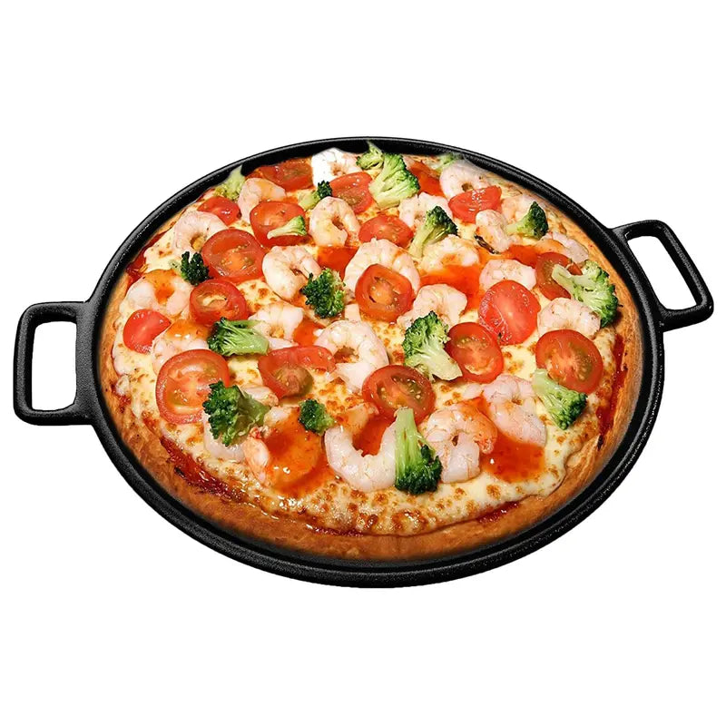 Pre-Seasoned Cast Iron Pizza Pan with Dual Handles - original gallery 5