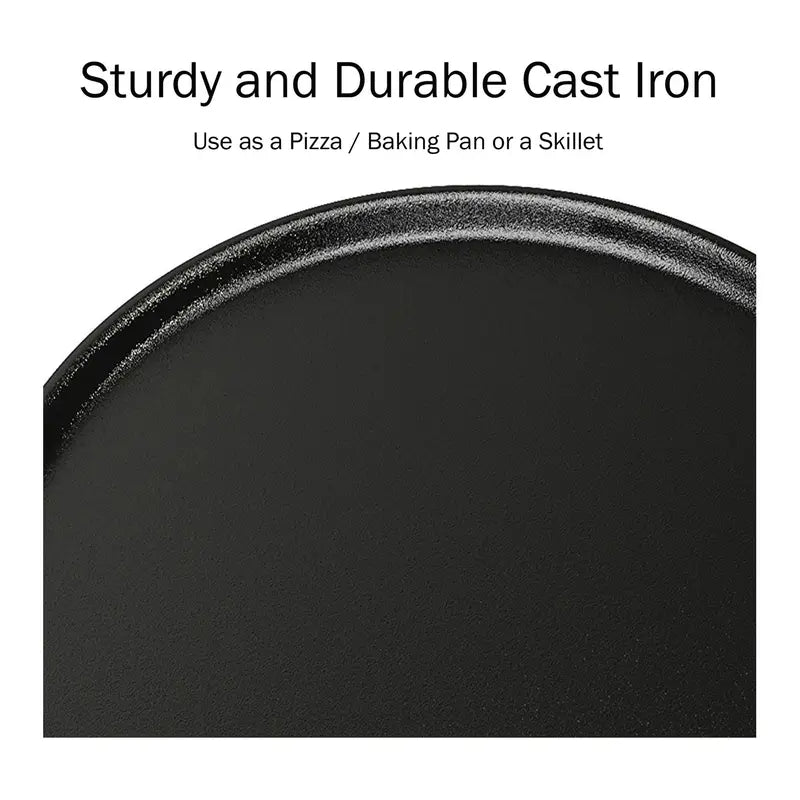 Pre-Seasoned Cast Iron Pizza Pan with Dual Handles - original gallery 4