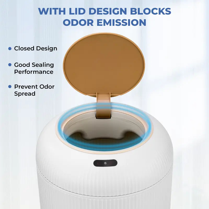 White Motion-Sensor Automatic Trash Can - original gallery 5