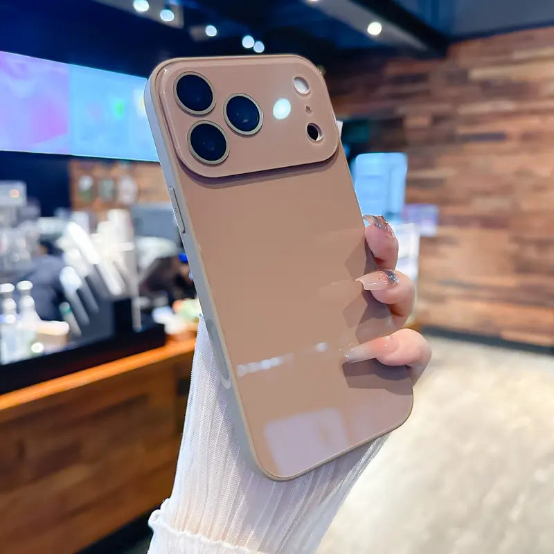 Crystal-Texture Slim Phone Case - Coffee color