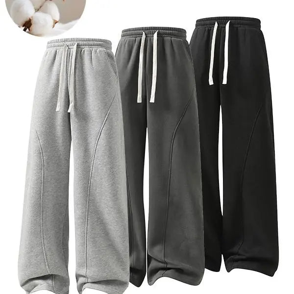 Fleece-Lined Drawstring Sweatpants - original gallery 1