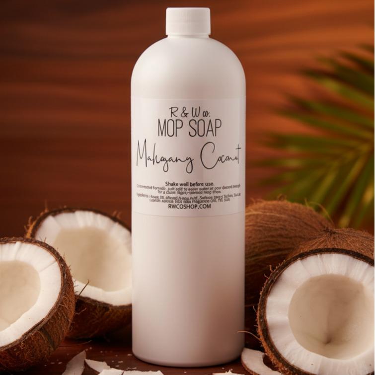 Mahogany Coconut mop soap bottle