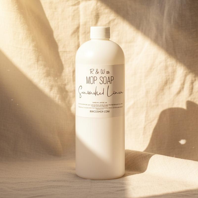 Sunwashed Linen mop soap bottle