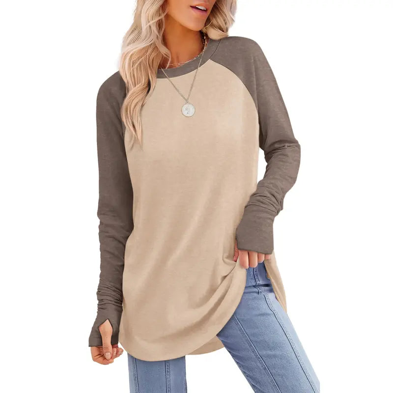 Long-Sleeve Tunic Top with Thumbhole Cuffs - original gallery 9