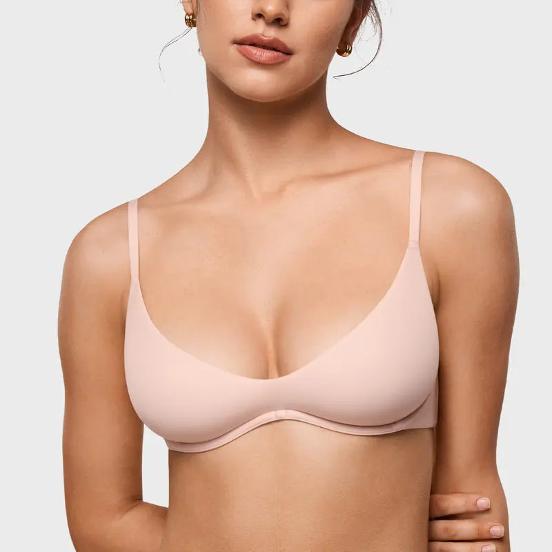 Unlined Plunge Underwire Bra - original gallery 7
