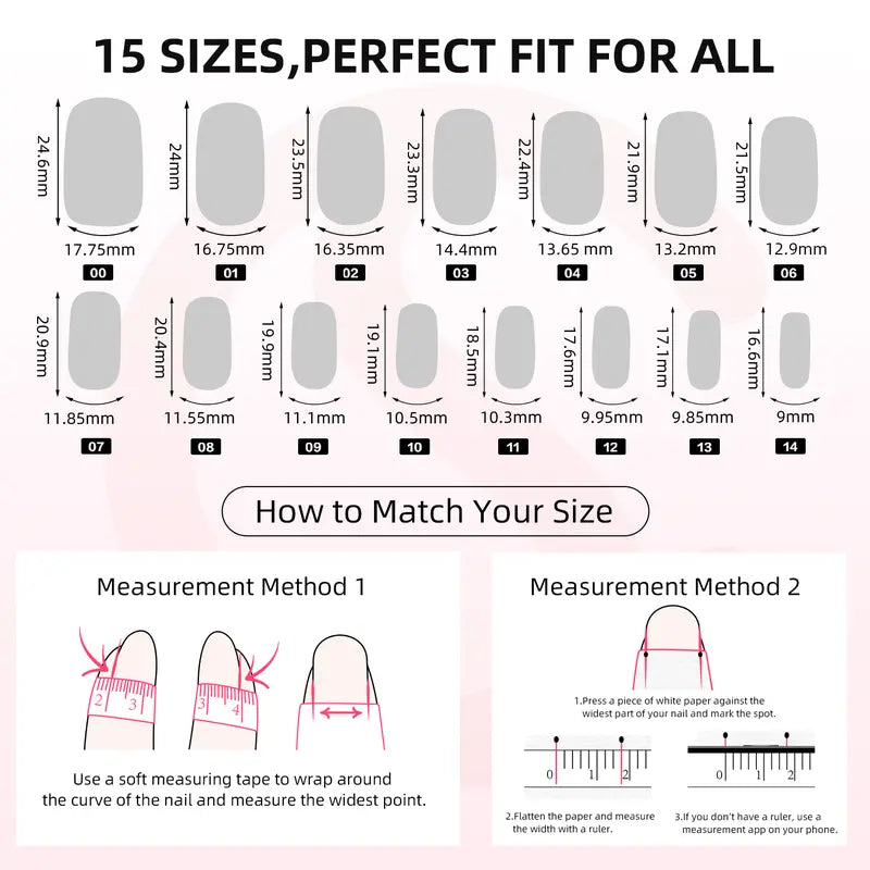 Press-On Nail Set — Soft Blush Matte or Pink & White - original gallery 5