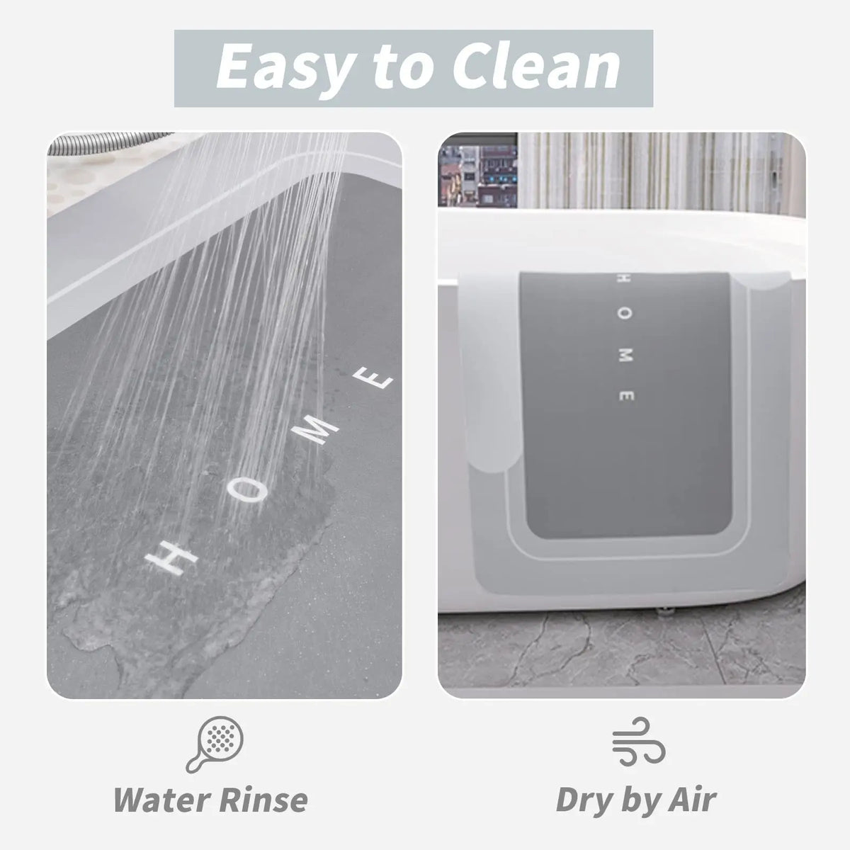 Three-Piece Diatomite Bathroom Mat Kit — detail view 3