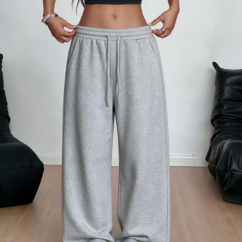 Cotton-Blend Wide-Leg Drawstring Pants — 2-Pack - original gallery 1