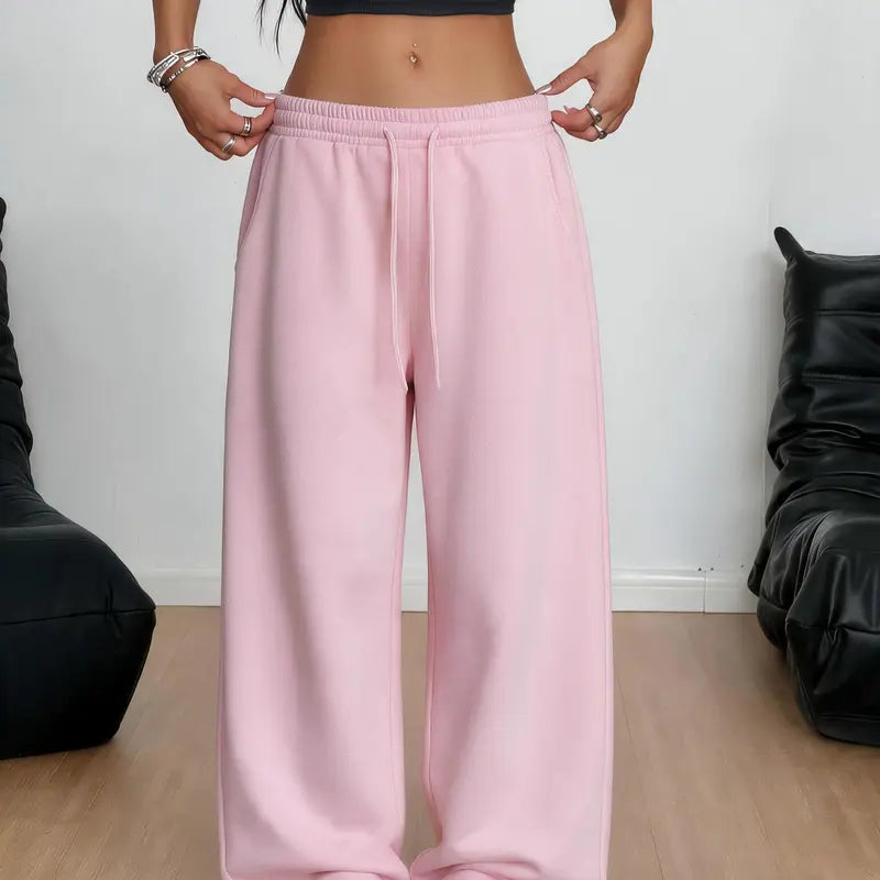 Cotton-Blend Wide-Leg Drawstring Pants — 2-Pack - original gallery 3