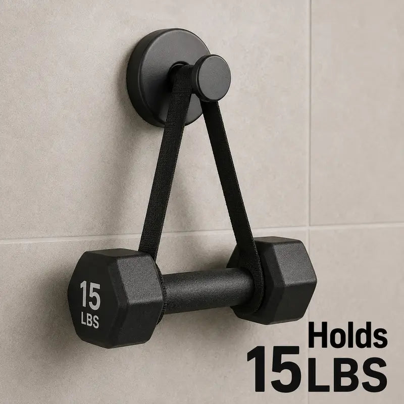 Black Adhesive Wall Hooks, Three-Piece Set — product view