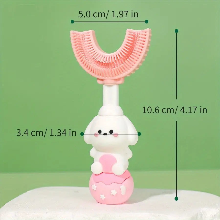 Dog-Handle U-Shaped Children's Toothbrush — detail view 2