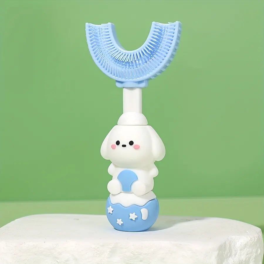Dog-Handle U-Shaped Children's Toothbrush — product view