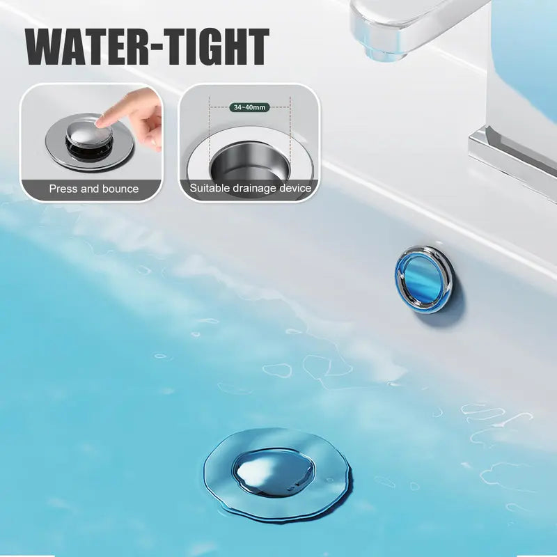 Pop-Up Sink Stopper with Removable Strainer Basket — detail view 4