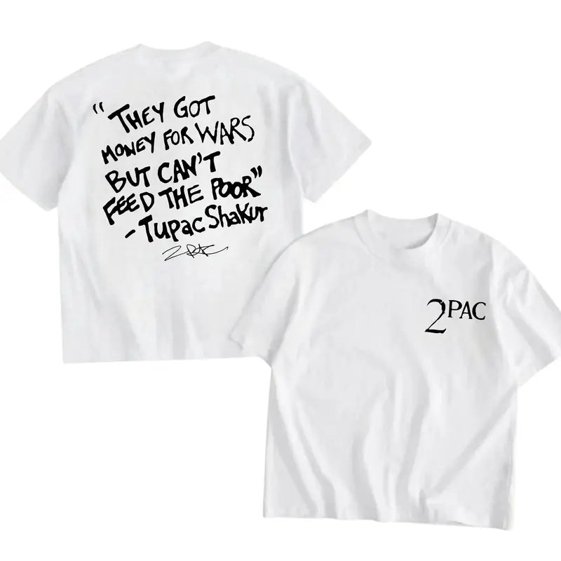 White graphic tee