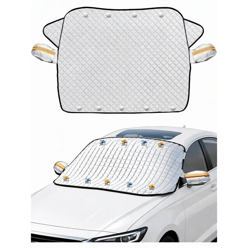 Quilted Windshield Cover with Mirror Sleeves — 2 Pack - original gallery 6