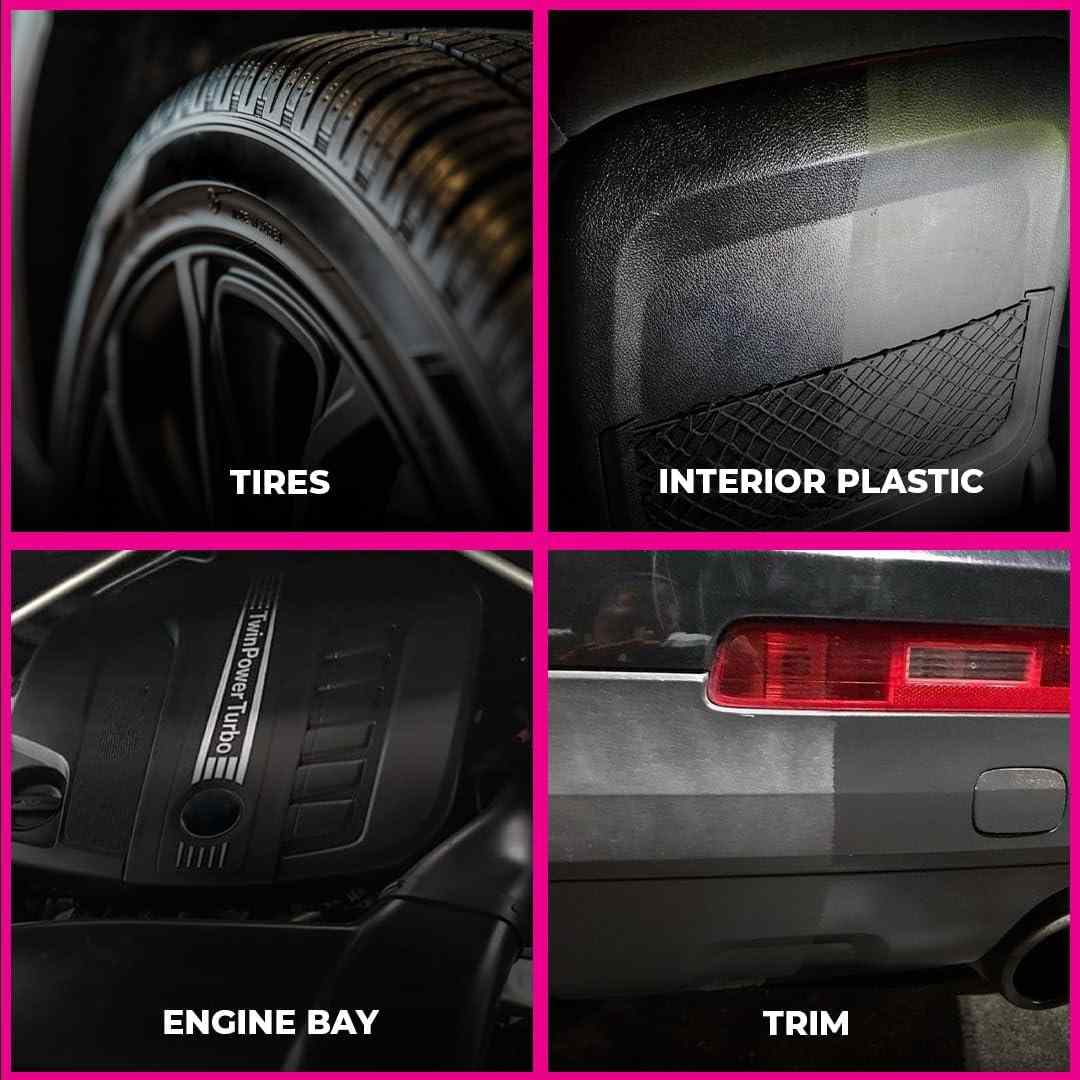 Ultra-Gloss Plastic, Trim & Tire Restorer Spray with Applicator