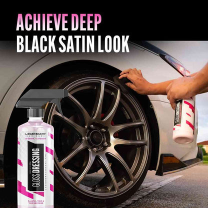 Ultra-Gloss Plastic, Trim & Tire Restorer Spray with Applicator