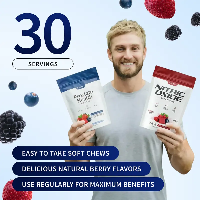 Doctor-Formulated Prostate & Nitric Oxide Chews – Restore Flow & Energy