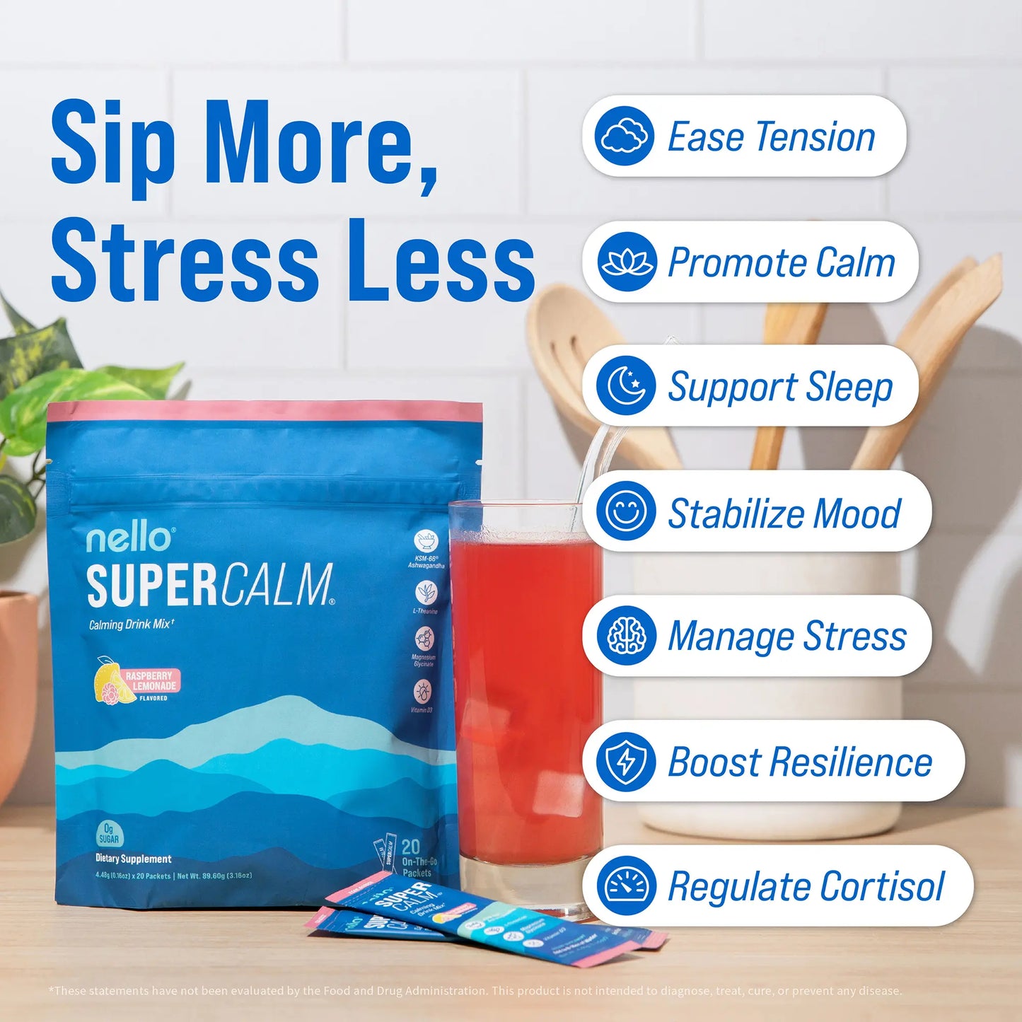 Lower Cortisol & Melt Away Stress Adaptogen Powder Drink Mix