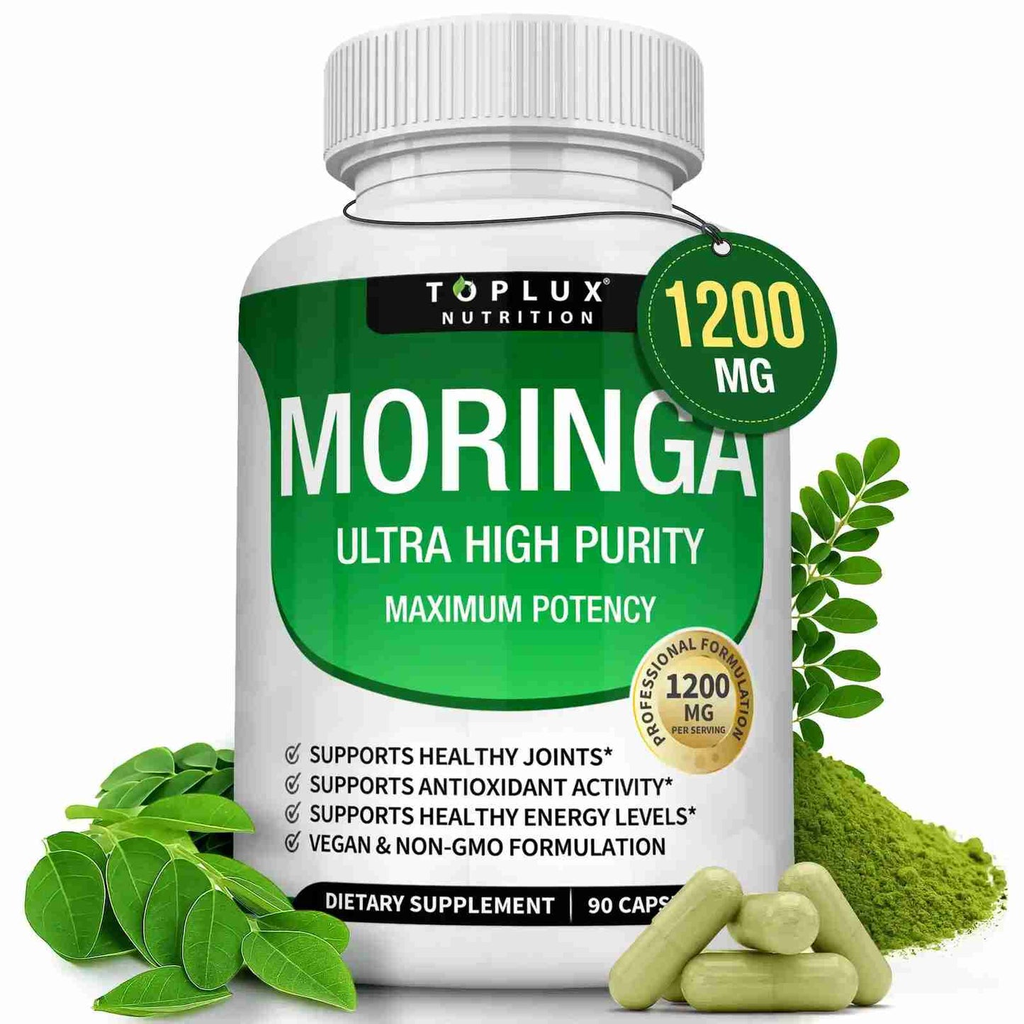 Organic Moringa 1200mg — Immune & Gut Support
