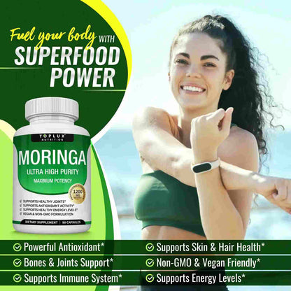 Organic Moringa 1200mg — Immune & Gut Support