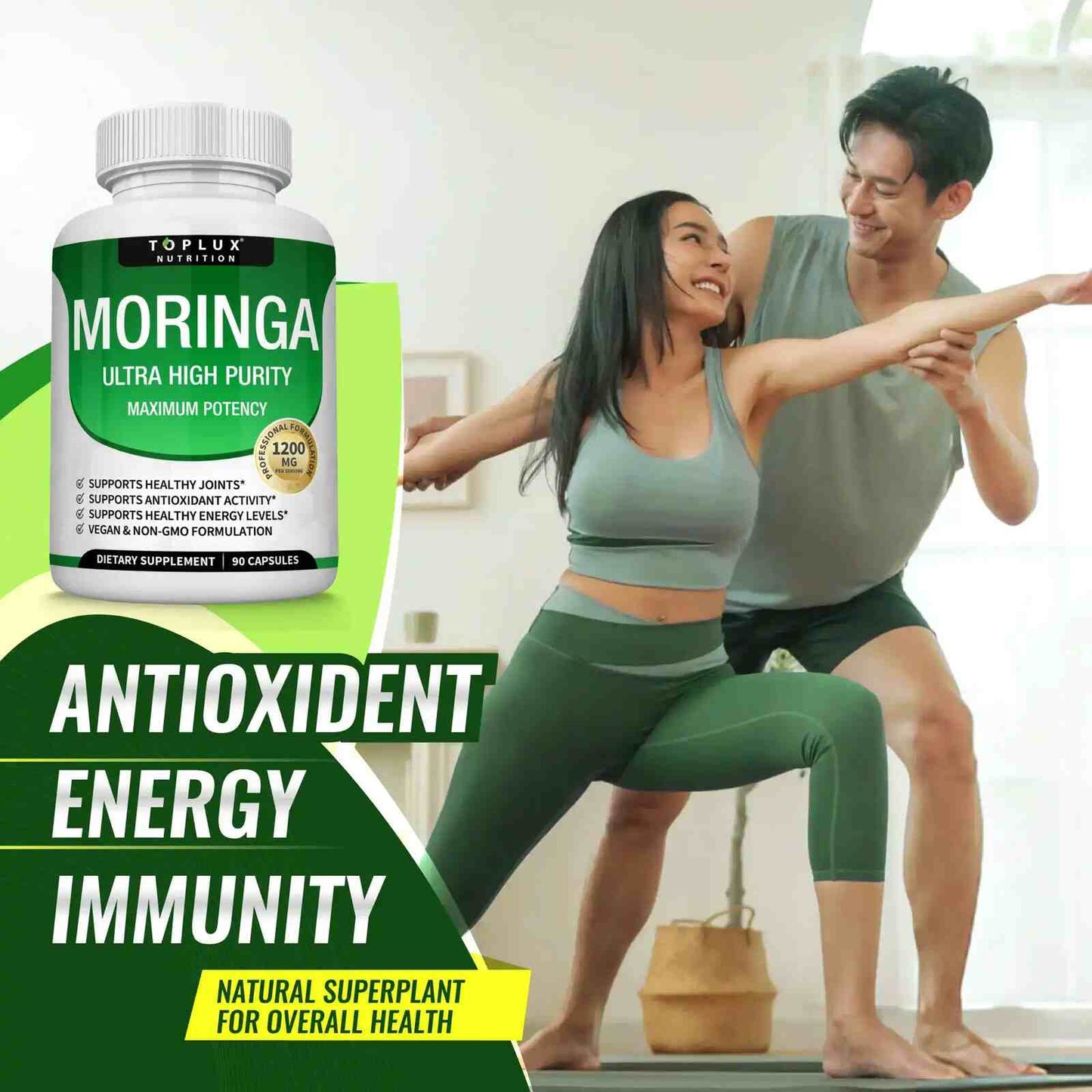 Organic Moringa 1200mg — Immune & Gut Support