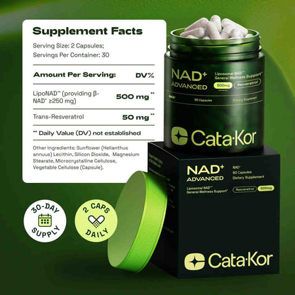 Maximum Absorption Liposomal NAD+ Supplement with Resveratrol & TMG